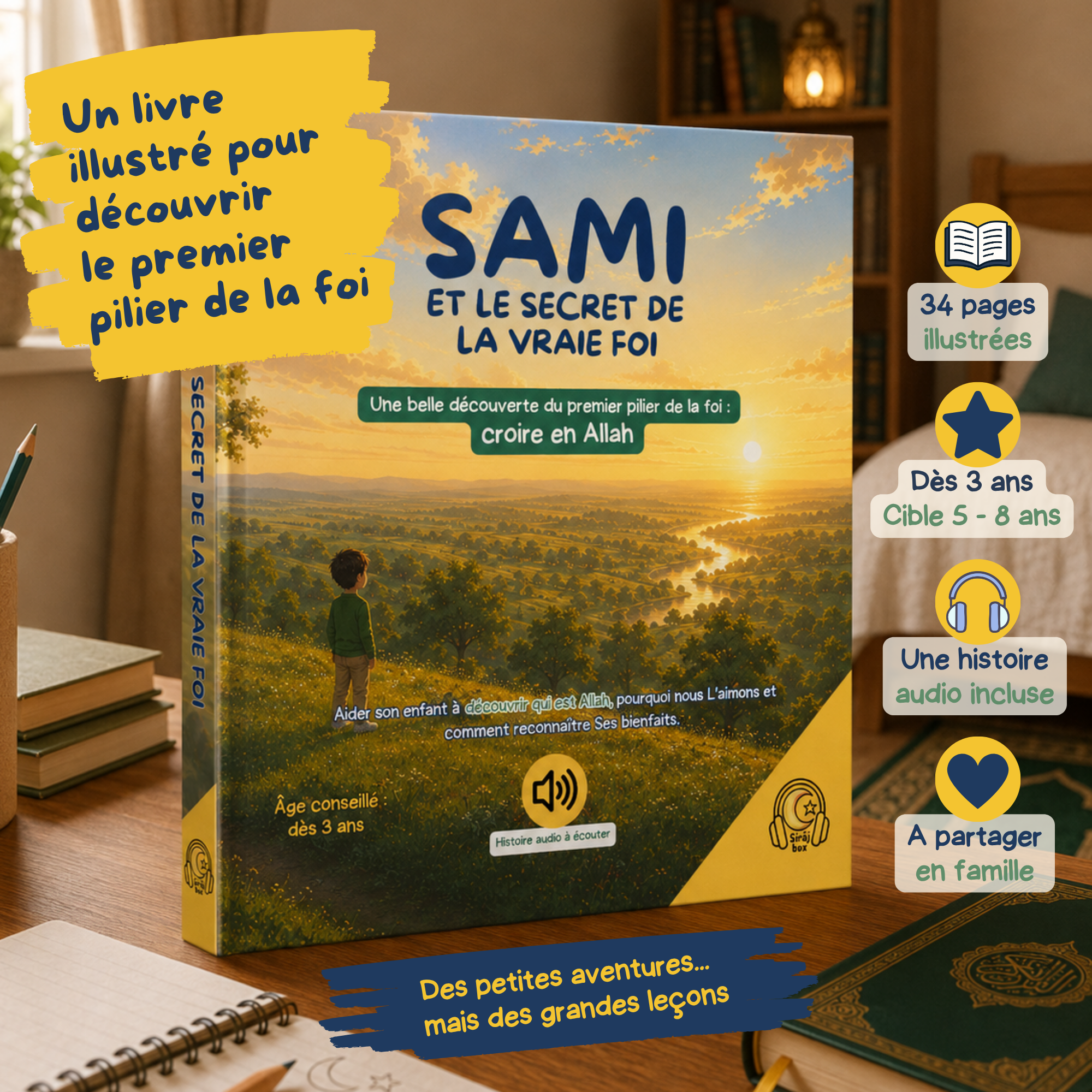 Couverture du livre islamique pour enfants Sami et le secret de la vraie foi