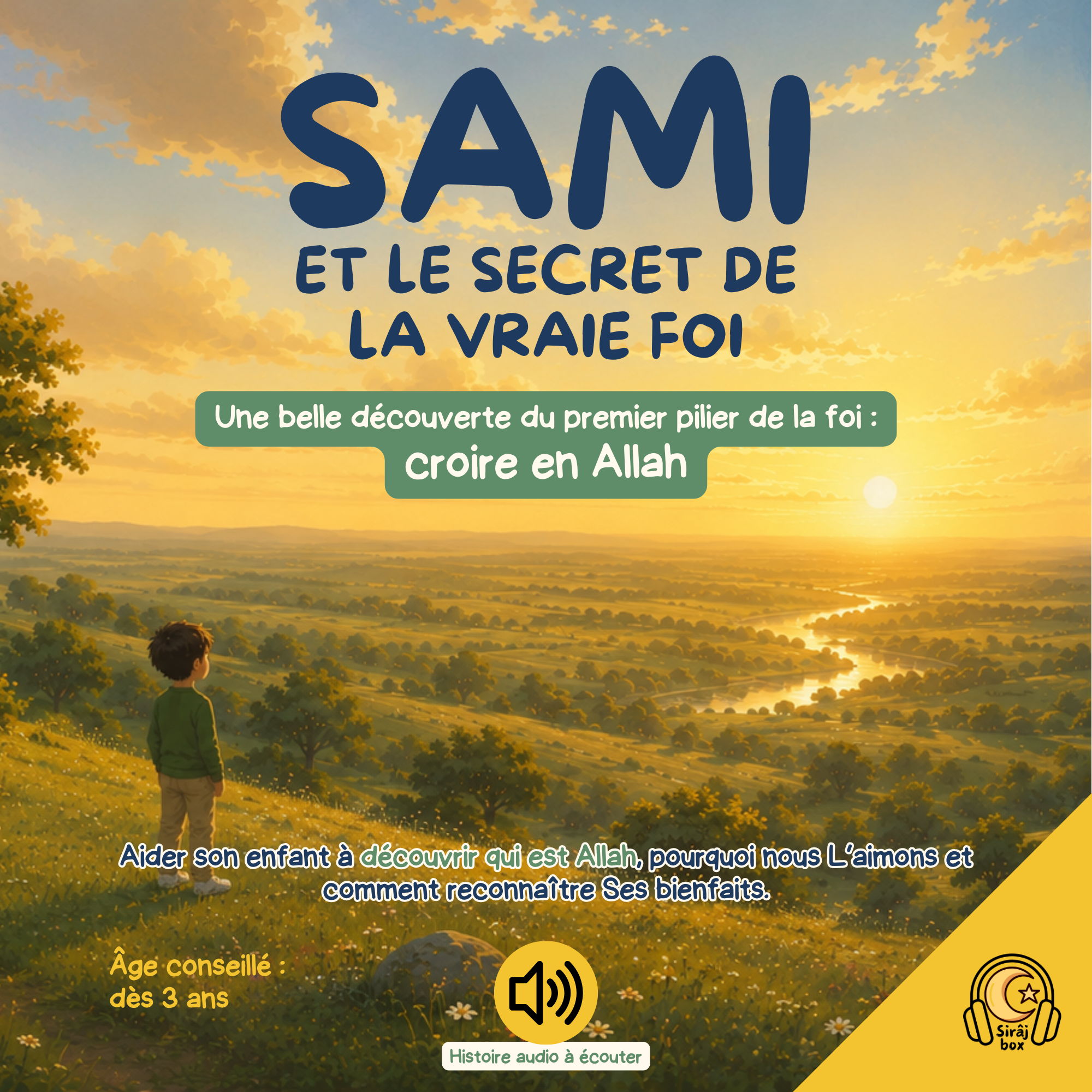 Livre islamique enfant Sirâj box : le premier pilier de la foi : croire en Allah - pour les enfants